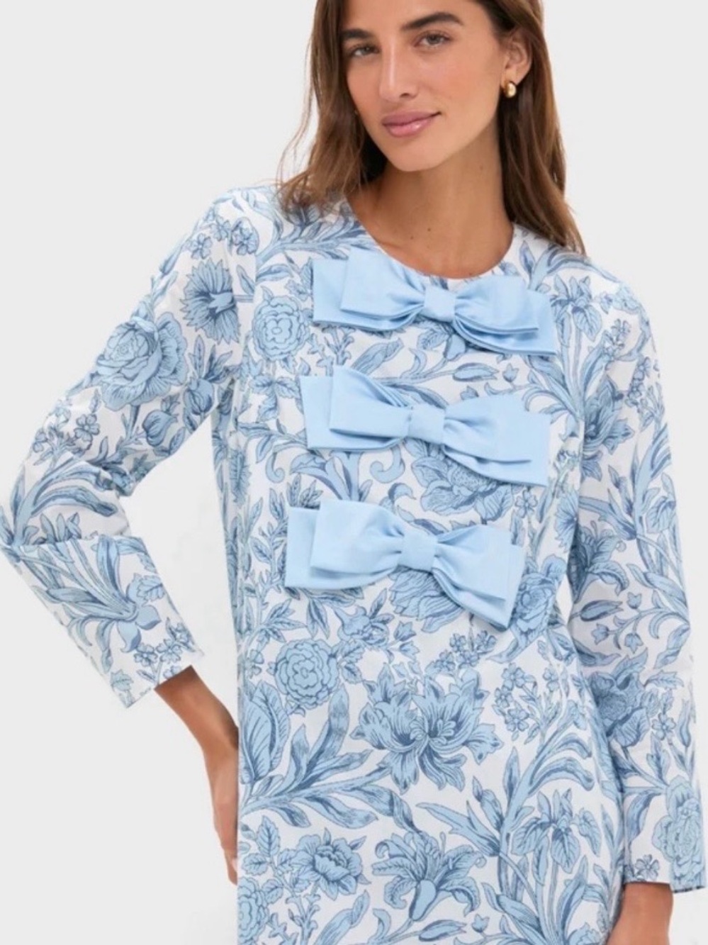 Tuckernuck Hyacinth House Blue Chintz Bows Dress - Size Large